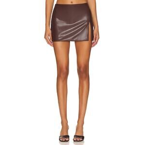Lovers And Friends x 'Rachel Ana' Brown Faux Leather Skirt Size XS